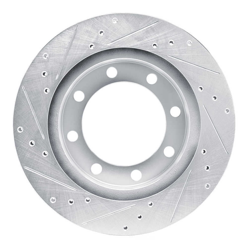Dynamic Friction Company 631-40047R DFC Brake Rotor - Drilled And Slotted - Silver