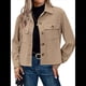 thumbnail image 3 of Chaquetas de con Botones para Mujer, Camisetas de Larga, Tendencia 2025 Albaricoque XL, 3 of 6