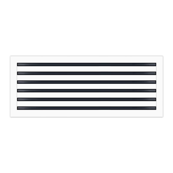 BUILDMART - 30x12 Modern AC Vent Cover - Decorative White Aluminum Air Vent - Standard Linear Slot Diffuser - Heating and Cooling Register Grille for Ceiling, Walls & Floors - Texas Buildmart