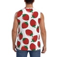 thumbnail image 4 of Kdxio Hand Drawn Strawberry for Men's Muscle T-shirt,Sleeveless for Workout Running Athletic Gym Lounge Casual, 4 of 7