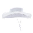 thumbnail image 3 of Tiara para mujer, sombrero de vaquera, sombrero de fiesta occidental, accesorios, disfraz de discoteca, sombrero de vaquero blanco, 3 of 4