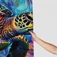 thumbnail image 3 of Orinice Turtle Sea Flowers Bathroom Decor Set, Colorful Luxurious Graphic Print Polyester Fabric Fashion Shower Curtain Set with Hooks, Chic Modern Bathroom Decor, Various Sizes Available 36x72, 3 of 7