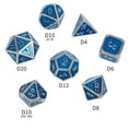 thumbnail image 7 of Set of 7 Metal Dice Set with Storage Box Includes D4, D6, D8, D10, D12, D20 for RPG MTG D&D Math Teaching, 7 of 7