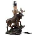 thumbnail image 3 of Wildlife Nature Bull Moose Grand Elk Desktop Table Lamp With Nature Shade 20"H, 3 of 5