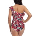 thumbnail image 5 of Goofa Rooster Head Pattern Women's One Piece Swimsuits Tummy Control Bathing Suits Asymmetric One Shoulder Swimwear-Medium, 5 of 6