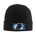 thumbnail image 2 of Junzan Night Scene Of Wolves Mens Winter Hats Thick Knit Cuff Beanie Cap Beanie Hat, 2 of 7