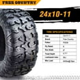 thumbnail image 4 of (2) Premium FREE COUNTRY 8PR ATV/UTV Tires 24x10x11 fit 04-20 Honda FOURTRAX RANCHER AT, 4 of 7