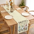 thumbnail image 3 of Beige Gnomes Easter Table Runner - 60 Inch Long, Kitchen Dining Table Runner Dresser Scarves, Eggs Botanical Carrot Pastoral Farmhouse Decor for Coffee Tables Wedding Party Banquet, 3 of 8