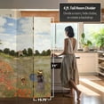 thumbnail image 4 of Oriental Furniture 6 ft. Tall Works of Monet Canvas Room Divider - 4 Panel, 4 of 7