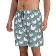 thumbnail image 2 of Kdxio Farm Birds Pattern Mens Casual Shorts - Drawstring Summer Beach Sports Shorts for Men, 2 of 5