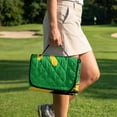 thumbnail image 4 of Xixirimido Quilted Golf Cart Seat Blanket Portable Golf Cart Seat Cover Towel for EZGO Yamaha Club Car & More 2-Seater Carts Foldable for Easy Carry, Jamaica Flag Green, 4 of 8