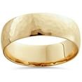 thumbnail image 1 of 7mm 14K Yellow Gold High Polished Hammered Mens Wedding Band, 1 of 2