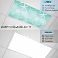 thumbnail image 4 of 3 Pack Marine Life Fluorescent Light Covers for Ceiling Lights Starfish Shell Coral Gradient Green Ocean Magnetic Ceiling Light Covers Overhead Light Filters for Office Classroom Home, 4 of 9