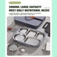 thumbnail image 5 of Adults Bento Lunch Box Set with Thermo Bag, 2800ML 316 Stainless Steel Bento Box, Leakproof 5-Compartment Lunch Box, Built-in Utensil and Sauce Container for Work, Dining Out, 5 of 6