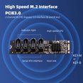 thumbnail image 3 of M.2 Adapter Card, 16Gbps NVME PCI E 3.0 ASM1166 M.2 To Serial ATA3.0 Adapter with Smart Indicator for Optical Drive, 3 of 7