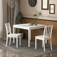 thumbnail image 6 of Costway Wood Dining Chair Set of 2 with Rubber Wood Legs Curved Backrest for Kitchen White, 6 of 10