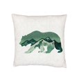 thumbnail image 1 of A White With Green Tones Polar Bear Cushion, 1 of 1