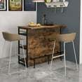 thumbnail image 2 of Gymax Industrial Kitchen Island Bar Table 4-Tier Wine Rack with Glass Holders, 2 of 8