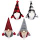 thumbnail image 1 of 10 Gorro de felpa a cuadros navideño, gnomo colgante, bonito adorno para muñeca, 1 Juego, 1 of 5