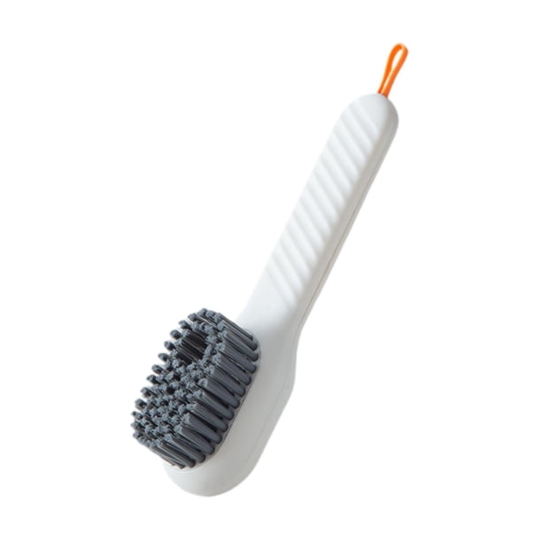 Cepillo de limpieza automático para el hogar, cepillo de limpieza con adición de líquido para baño. Blanco