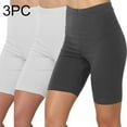 thumbnail image 2 of Lmnyox 3 Pack High Waist Biker Shorts for Women Stretchy Yoga Shorts Summer Lightweight Athletic Short Pants, 2 of 7