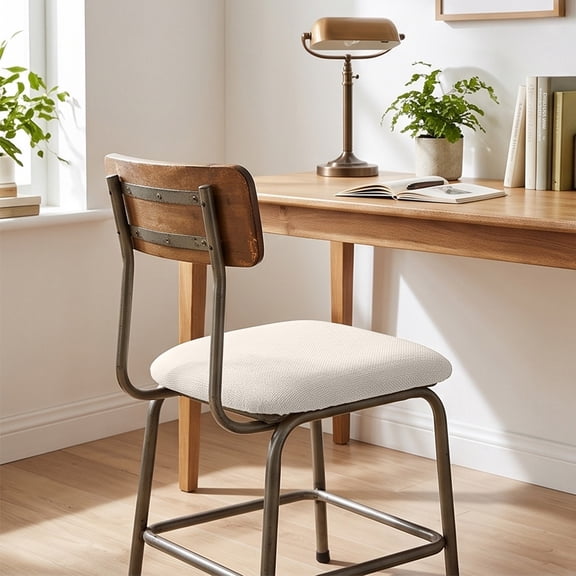 Square Stool Covers,Chair Cushions For Elderly,Thick Velvet Stretch Dining Chair -Dust Dining Room Seat Cushion Slipcovers(C)