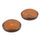 thumbnail image 1 of Newway 2 Pieces Round Reflectors compatible compatible Motorcycle Atv Dirt Bike Orange, 1 of 5
