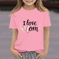 thumbnail image 2 of T-shirt à Manches Courtes Imprimé à Col Rond pour Enfants, Tissu en Polyester Doux Confortable Tenue Décontractée pour l'Été le Printemps l'École Usage Quotidien, 2 of 7