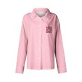 thumbnail image 5 of purcolt Women's Valentine's Day Button Up Shirts Long Sleeve V Neck Collared Shirts Dressy Casual Business Work Tops Blouse, 5 of 6