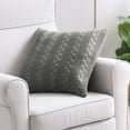thumbnail image 2 of Cable Knit Decorative Gray Throw Pillow, 2 of 4