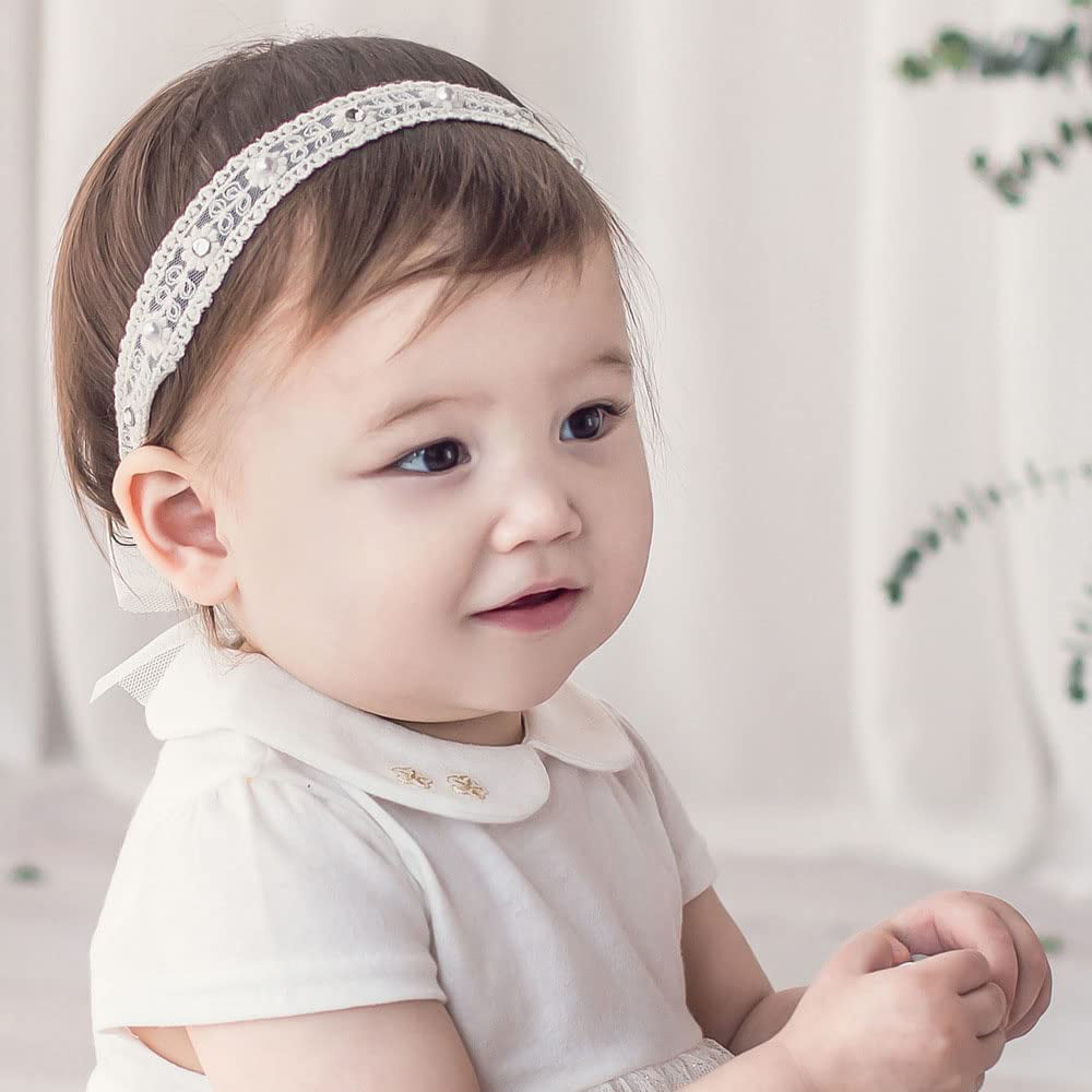 Bethynas Baby Girls Cute Bow-Knot Headband Soft Lace Flower Hairbands Newborn  Infant Toddlers Kids Hair Accessories (Style 5) 