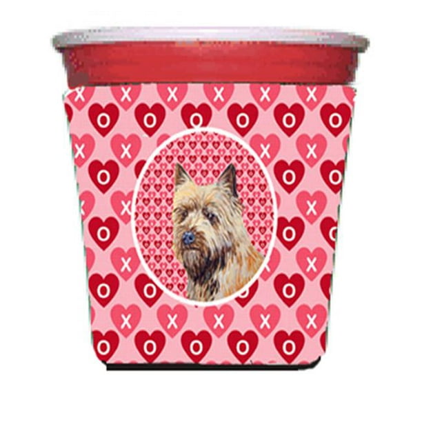 Cairn Terrier Valentines Amour et Coeurs Câlineur Rouge - 16 à 22 oz.