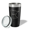 thumbnail image 2 of Minnesota Tumbler Home State Travel Mug Insulated Laser Engraved Map Coffee Cup 20 oz Black, 2 of 5