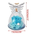 thumbnail image 3 of Gifts for Women, Sky Blue Roses Preserved Flowers in Glass Angel Figurine, Birthday Gifts for Women Mom, Preserved Roses for Grandma Wife Her from Daughter, 3 of 8
