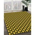 thumbnail image 3 of Ahgly Company Machine Washable Indoor Round Transitional Yellow Area Rugs, 5' Round, 3 of 7