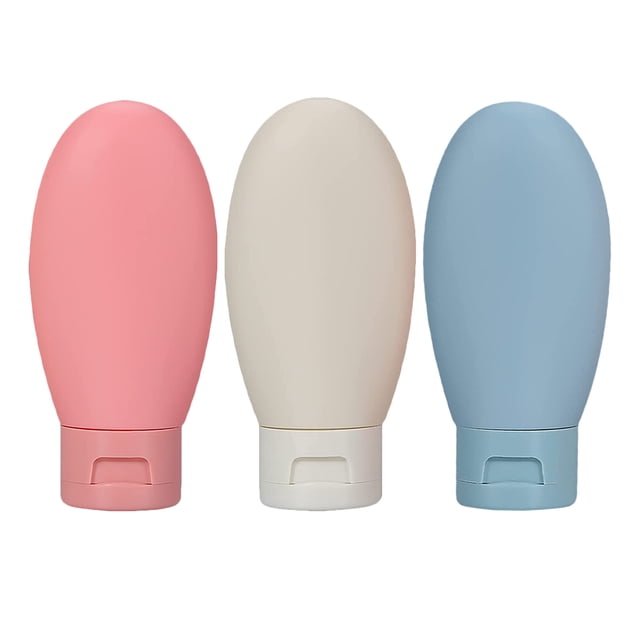 3 botellas de champú rellenables a prueba de fugas para cosméticos y artículos de tocador de 60 ml