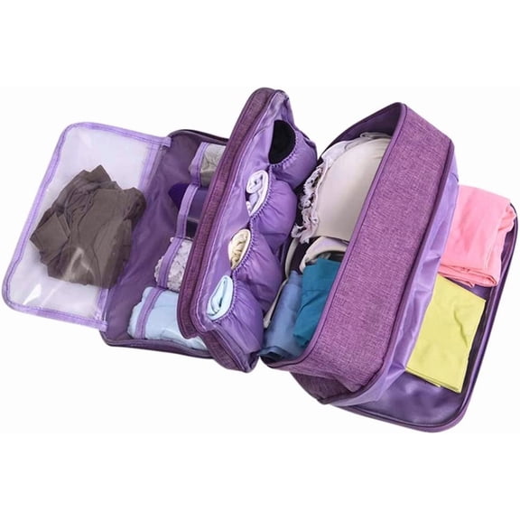 GENSIMEI Travel Multi-function Underwear Organize Storage Bag Portable Bra Socks Lingerie Accessories Pack Cube Toiletry Bag