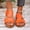 Orange, variant on Women's Wide Width One Band Open Toe Slide Sandals, Fashion Comfort Casual Outdoor Beach Slippers Spring Summer White 37