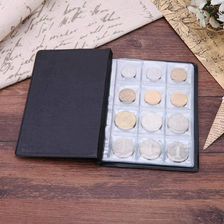 TSV Coin Collection Book with 312 Flap Pockets, Coin Album Organizer for  Dollar Penny Stamp Storage 