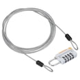 thumbnail image 1 of Candado de combinación de 4 dígitos Uxcell con cable de seguridad 1 Set candado exterior cadena gris 5 pies, 1 of 7