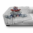 thumbnail image 3 of 4th of July Soft Flannel Fleece Throw Blanket, Uncle Sam Hat Wearing Cat with Stars and Stripes American Patriotic , Cozy Plush for Indoor and Outdoor Use, 70" x 90", Multicolor, by Ambesonne, 3 of 6