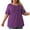 05-Purple, variant on Daystry Women's Plus Size Short-Sleeve Tie Tops Tunic Wrap Sweetheart Lightweight Tee