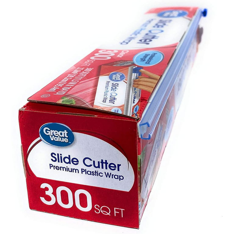 Slide Cutter Plastic Wrap, Clear, 300 sq ft – ManageRock