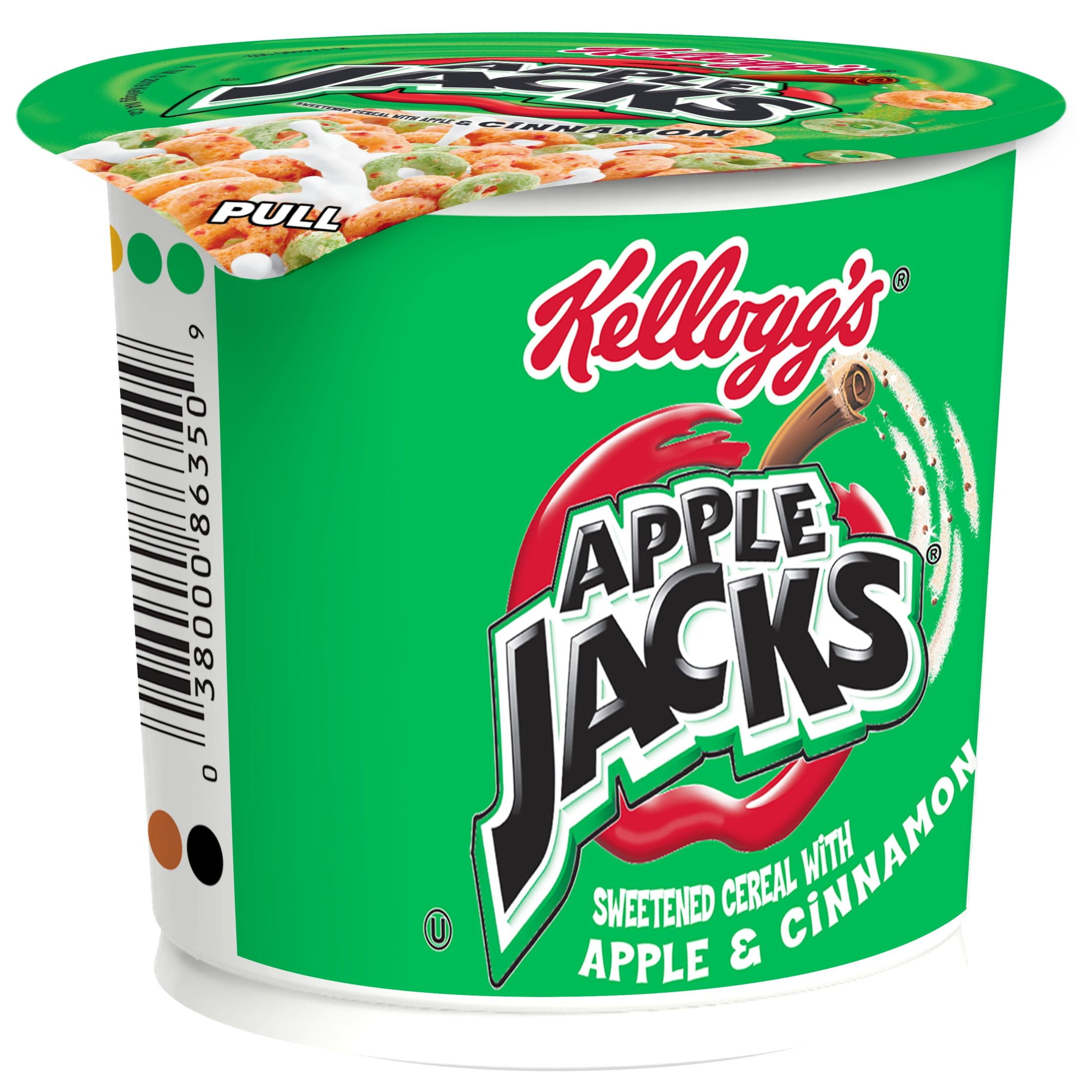 Kellogg's Apple Jacks Breakfast Cereal Cup, Original, 1.5 oz