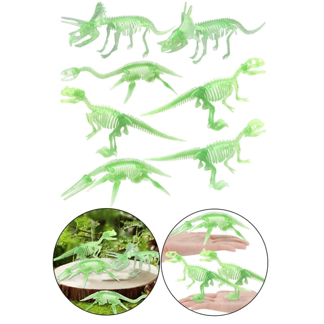 7 piezas de de , juguetes DIY, modelo de de acción luminosas, novedad educativa, de surtido para niño perfke esqueleto de dinosaurio