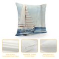 thumbnail image 4 of Chilfamy Sailboat Pillow Covers for Couch Sofa Indoor Outdoor High-Quality Summer Home Decor 1PC 18x18in, 4 of 5