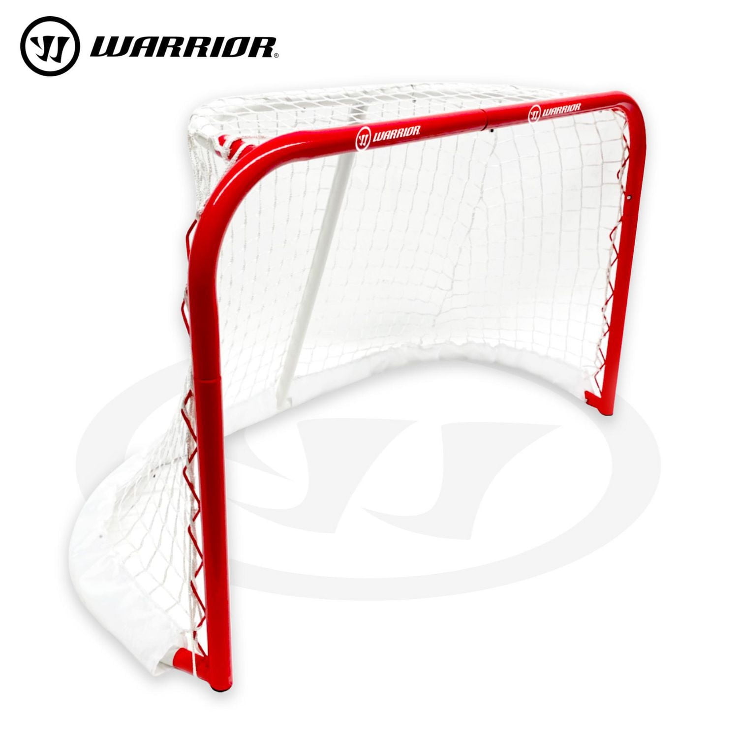 Ensemble combo de mini but de hockey Warrior 31" Pro-Style - Filet en métal de 31", 2 mini bâtons de joueur, 1 mini bâton de gardien et 1 mini balle de hockey