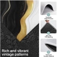 thumbnail image 3 of Black White Gold Marble Pattern Kitchen Rugs Sets Of 3,Kitchen Runner Rugs Non Skid Washable,Decorative Kitchen Floor Mats for Kitchen,Sink,Laundry,17"x30"+ 17"x47" + 17"x59", 3 of 6