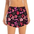 thumbnail image 2 of Logiee Various pink and red Bow knots Print Women 2 in 1 Running Shorts,High Waisted Athletic Shorts,Gym Workout Shorts with Liner Pockets-Large, 2 of 7