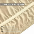 thumbnail image 5 of Elegant Comfort 1-Piece Ella Collection Pom-Pom Bed Skirt 16inch Drop, 1500 Series, Wrap Around Elastic for Easy Application, Wrinkle Resistant, Queen/King, Antique Beige, 5 of 7